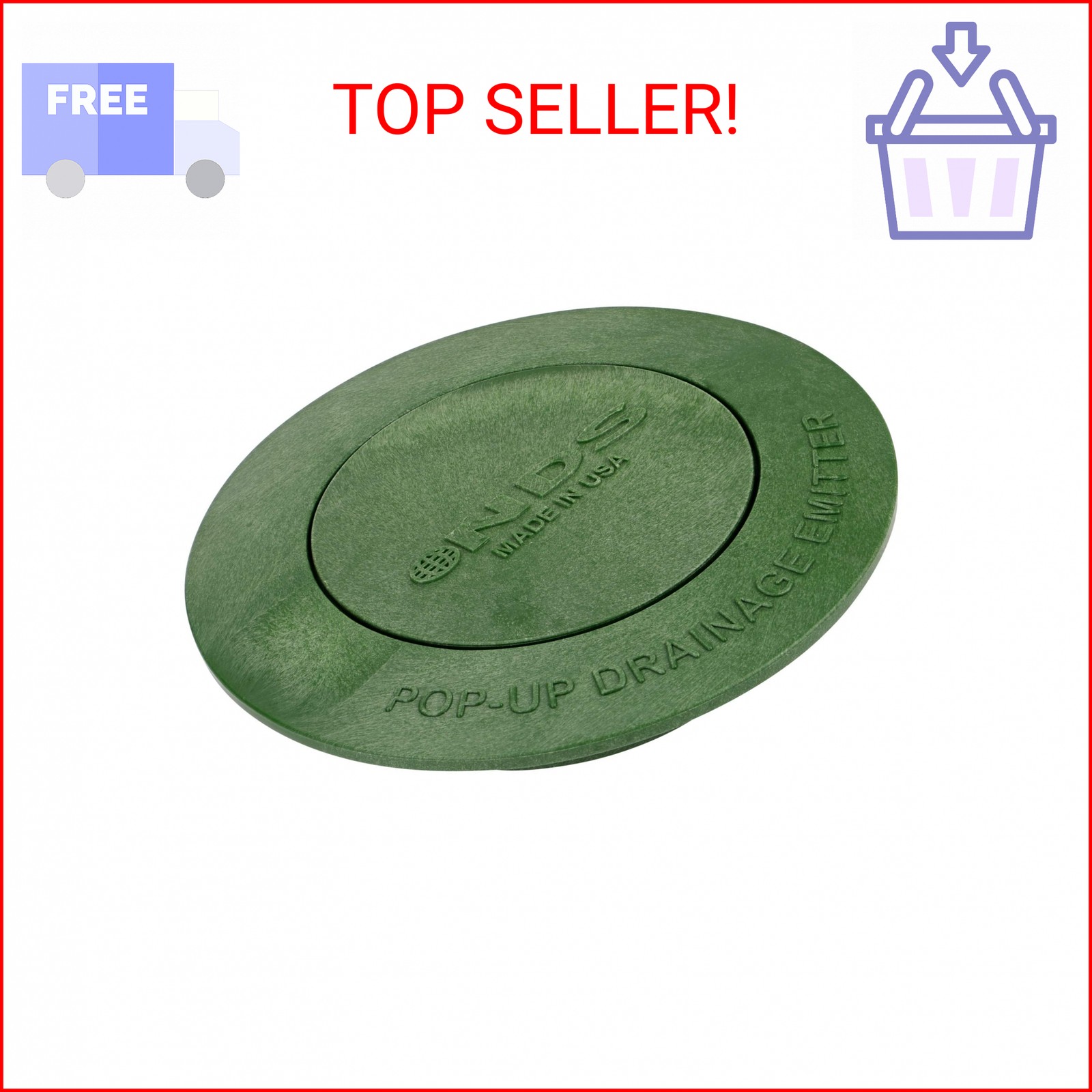 NDS 420C Pop-Up Drainage Emitter, fits 3-Inch and 4-Inch Sewer and Drain Fitting