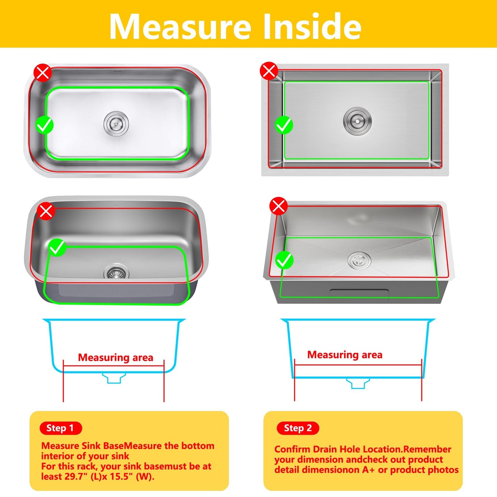 Sink Protectors for Kitchen Sink 12″ 13″ 16″ 18″ 19″ 24″ 26″ 28″ 29″ 30″,Sili…