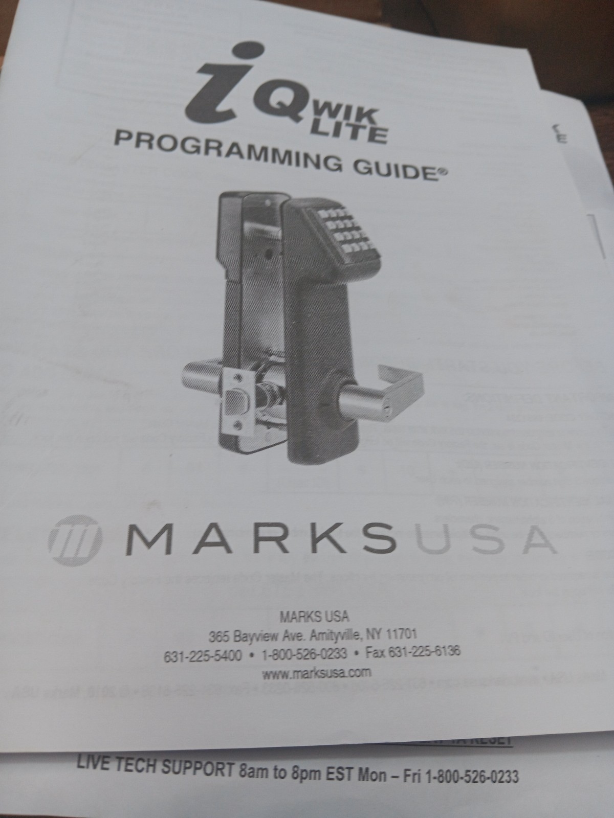 Marks Q Lite keypad entry lock