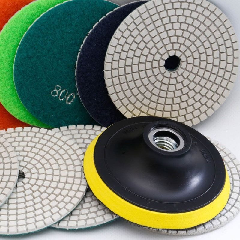 4 Inch Diamond Polishing Pad Grit 400 (48+1 PIECE) stone concrete masonry repair
