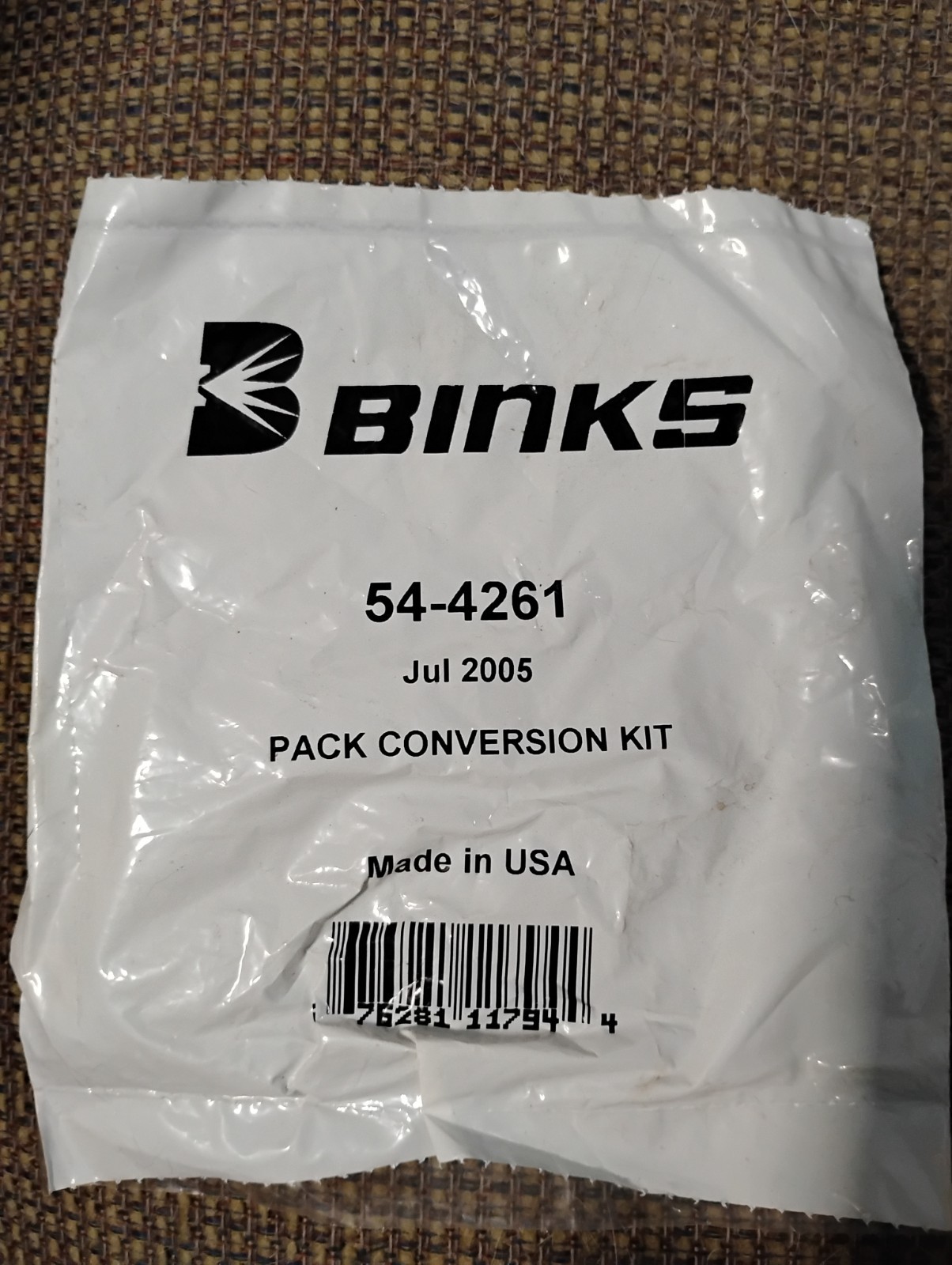 Binks 54-4261 Pack Conversion Kit. NEW in package.