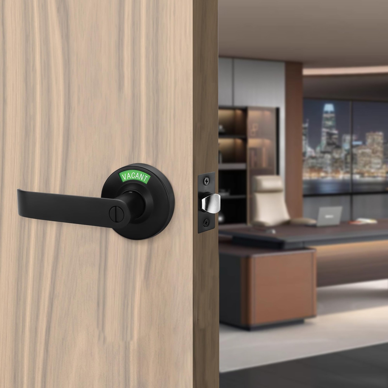 Malimali Commercial Door Handle with Occupied Sign, Bathroom Door Handle with…