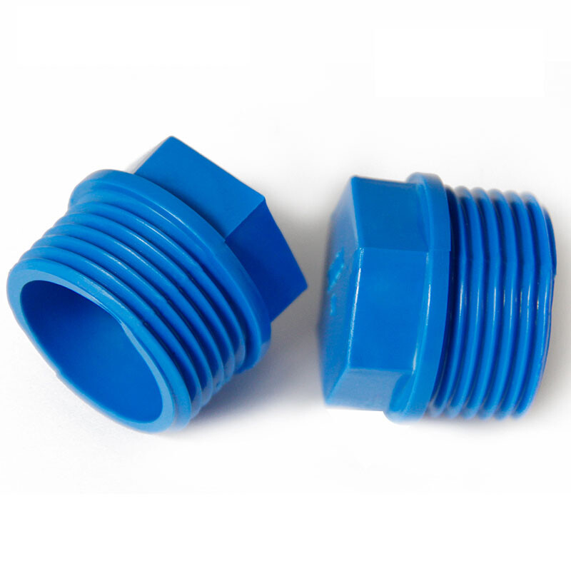 PVC Male Threaded Plug 1/2″ 3/4″ 1″ BSP Pressure Pipe Fitting White/Grey/Blue