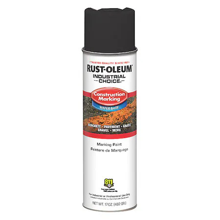 Rust-Oleum 359824 Construction Marking Paint, 17 Oz., Black, Water -Based