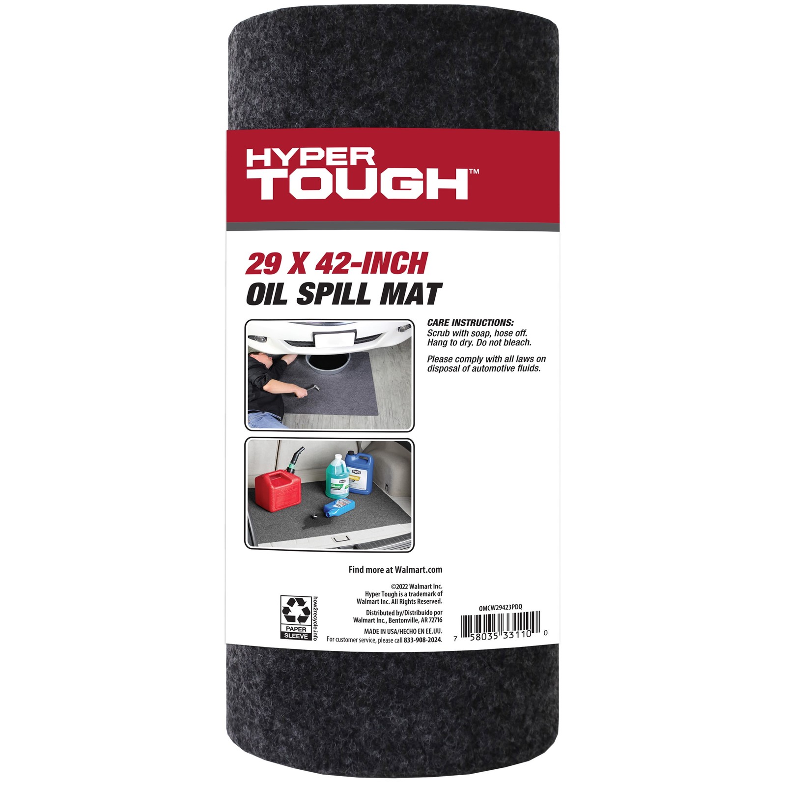 NEW TREND Hyper Tough; 29″ x 42″ Oil Spill Mat – Prevents Stains and Spills