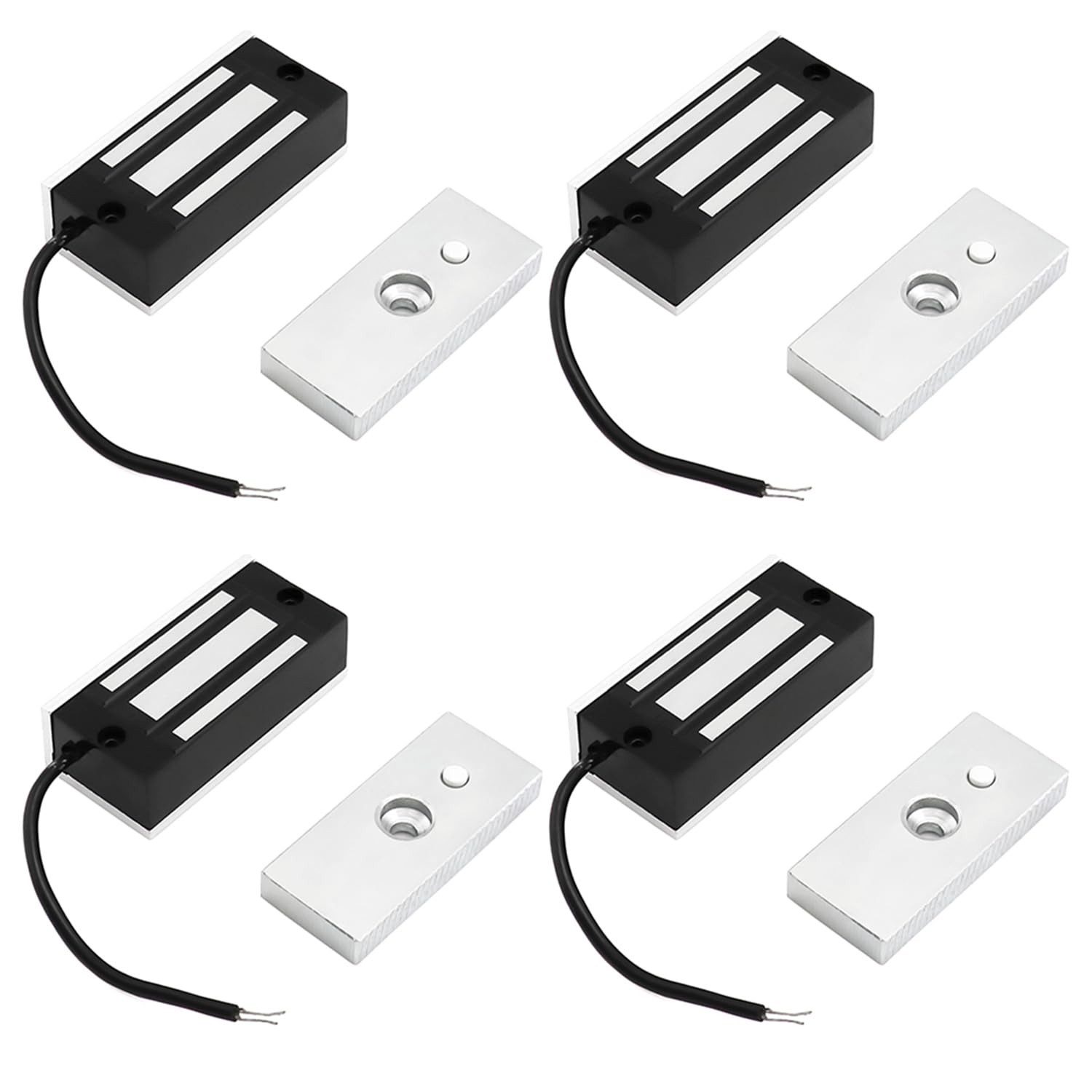 4 Pack Electric Magnetic Lock, 60kg 130LBs Holding Force Electric Magnetic Lo…