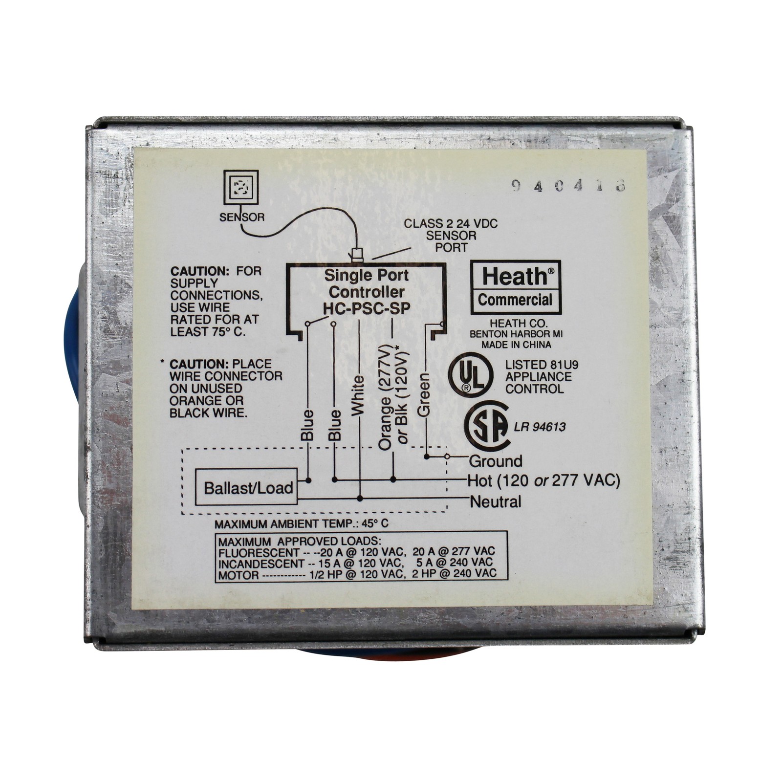 HEATH HC-PSC-SP SNAP MOUNT SINGLE PORT POWER SUPPLY CONTROLLER SENSOR