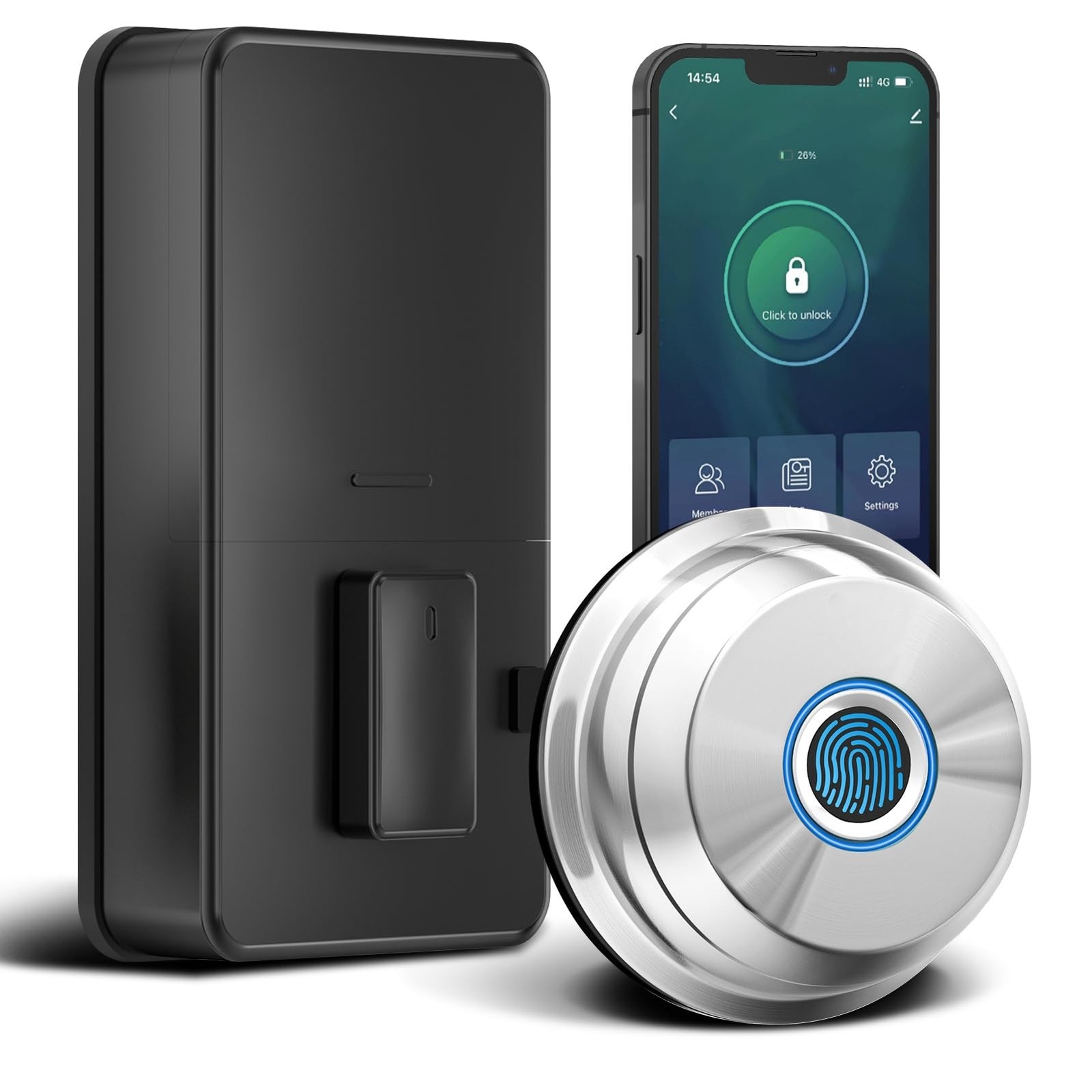 Deadbolt Smart Lock, Fingerprint Deadbolt Smart Door Lock with App Control, S…