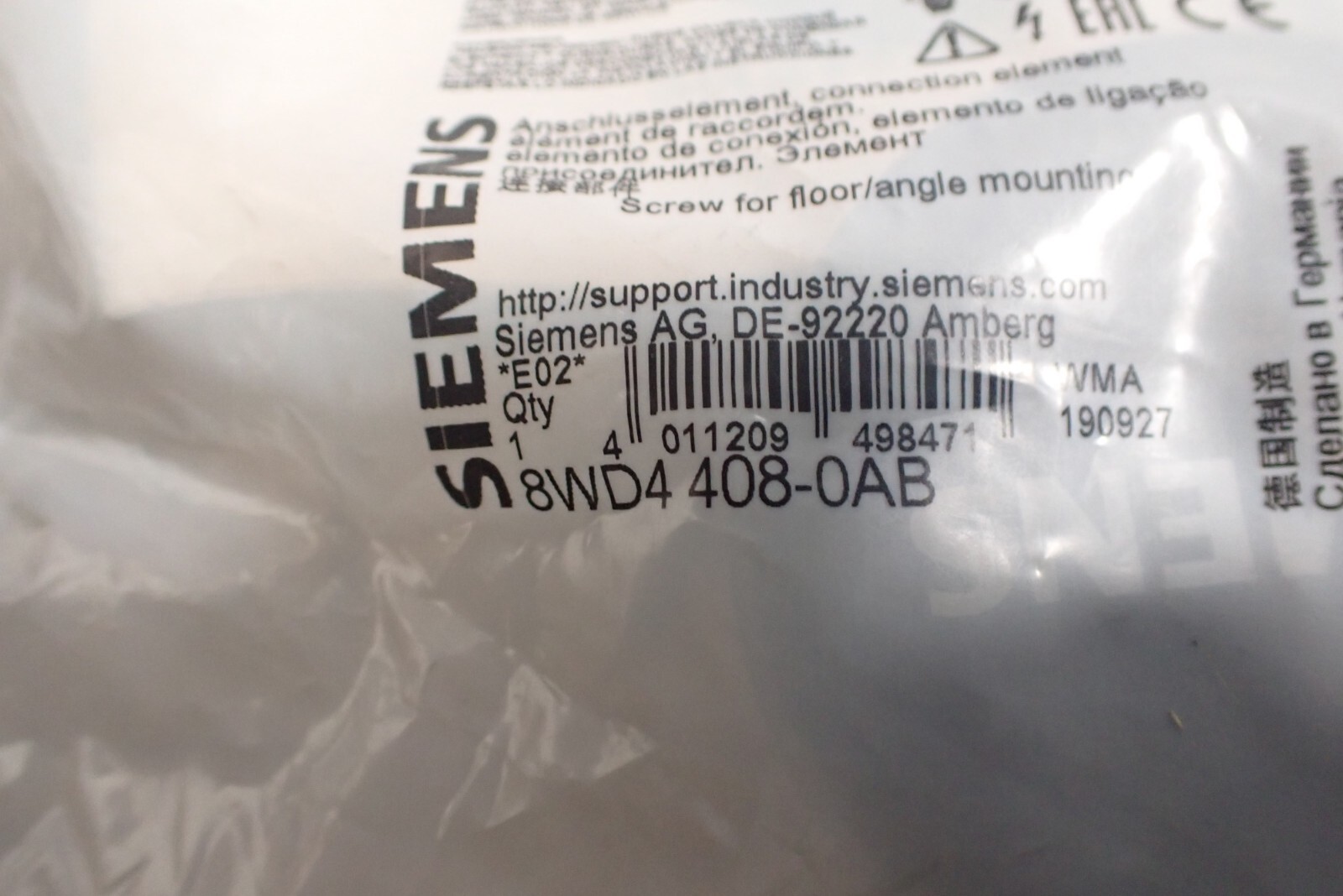 1 New Siemens 8WD4 408-0AB Connection element