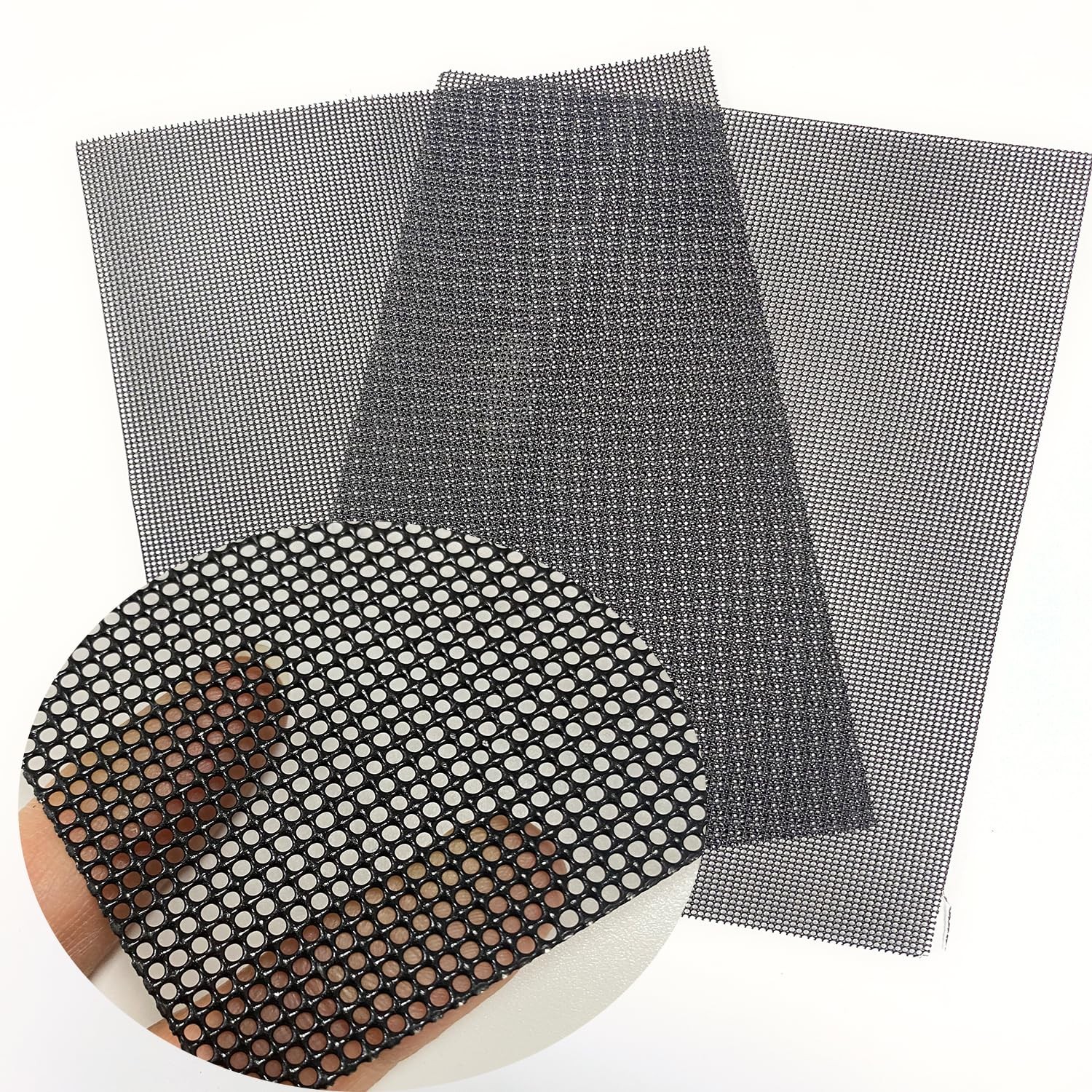 PVC Coated 304 Stainless Steel Mesh,2 Pack Woven Wire 8.2″x11.8″,2pack, black