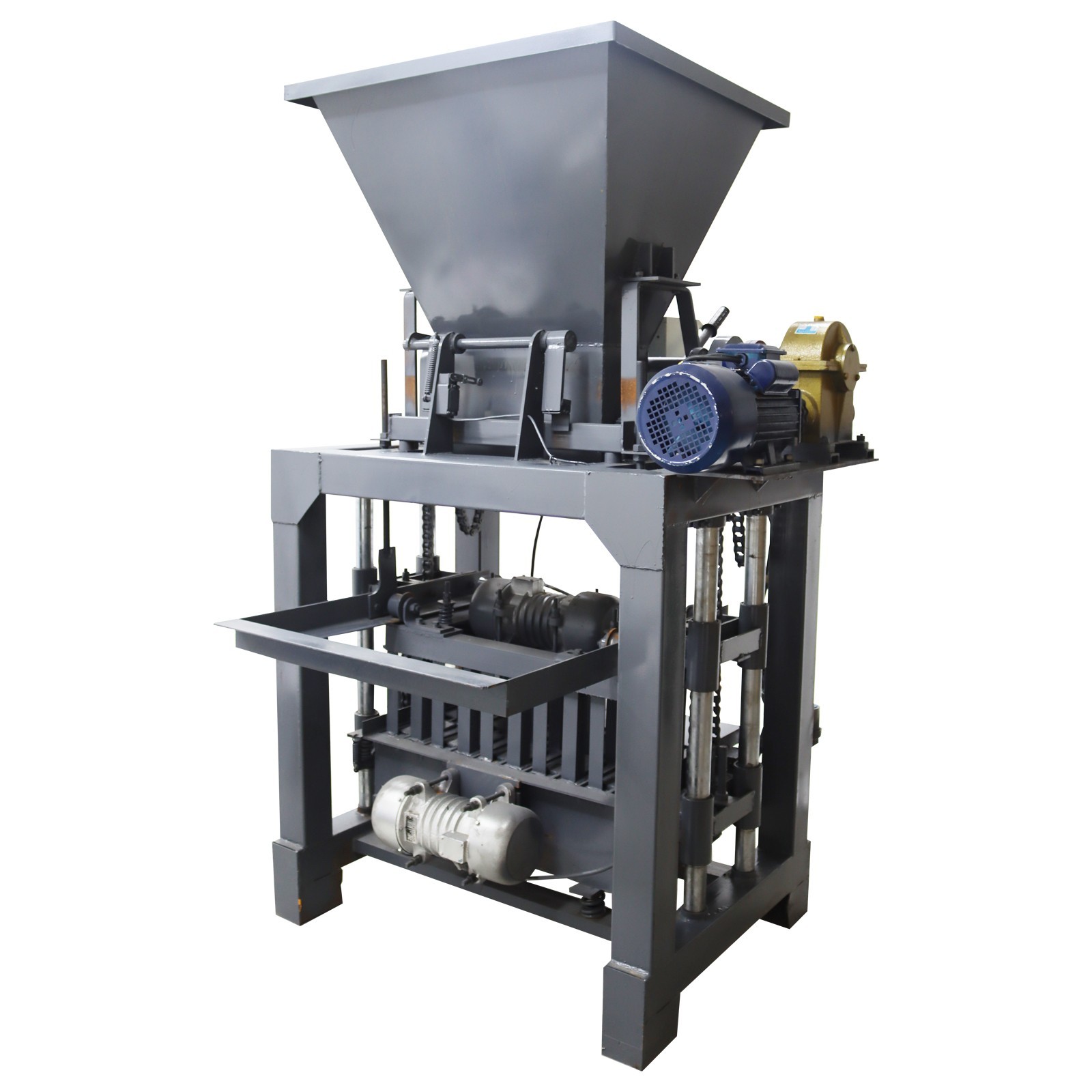 Hollow Soil Block Brick Molding Machine w/Control Panel 5 Bricks Per Time 220V