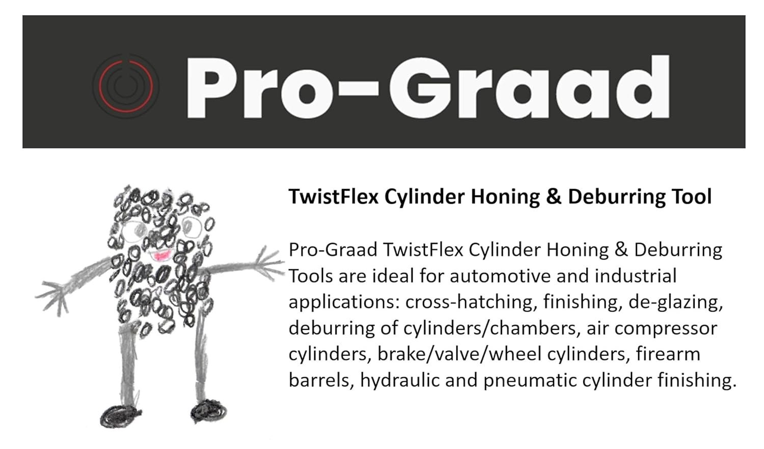 Pro-Graad TwistFlex 3-1/2” 240SC Cylinder Hone | 3.5” (89mm) Standard Duty Flex