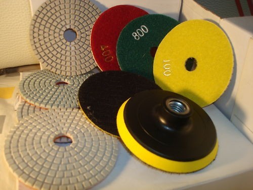 6″ Diamond pad sanding disc stone metal wood glass polish 28+1 concrete grinder