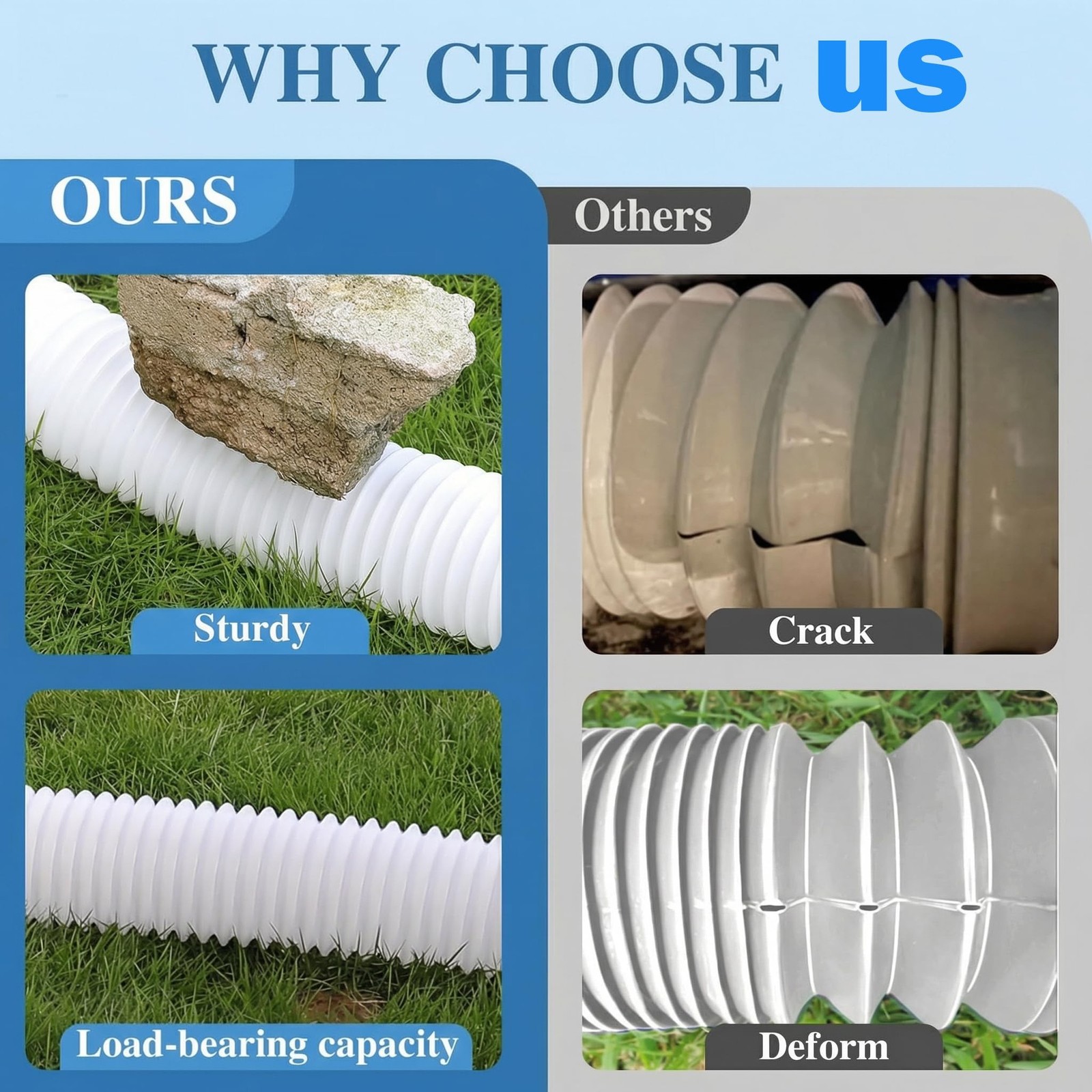 1 Pack Gutter Downspout Extensions for Rainwater Drainage, 4” Diameter Thi
