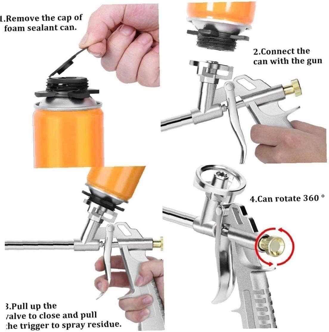 Construction Foam Gun Tool for Gap Filling Insulation and Building Repairs
