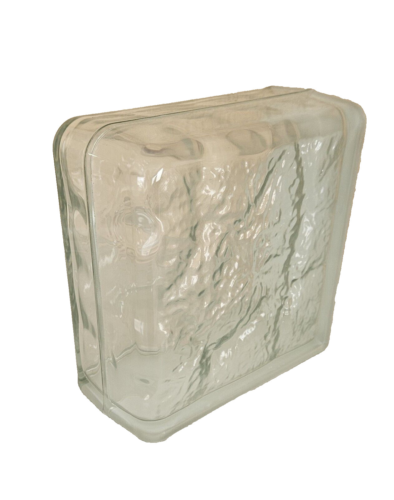 Glass Block – Seves Cortina Double End (old style) (7 3/4″ x 7 3/4″ x 3 1/4″)