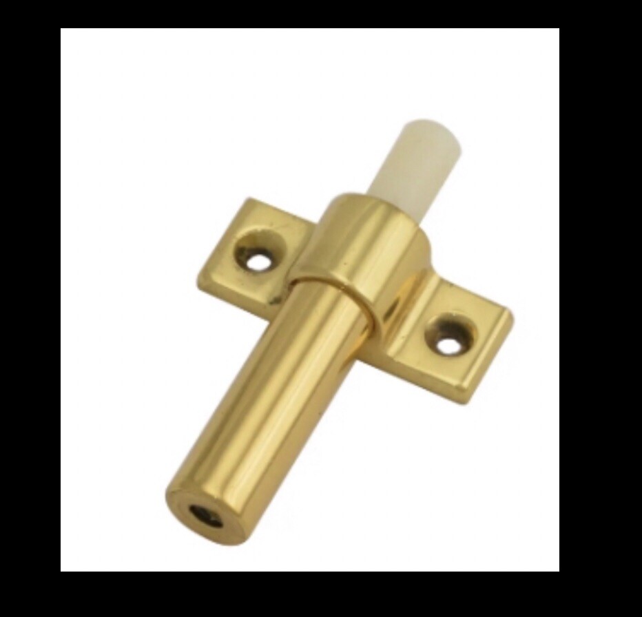 IVES COMMERCIAL Auxiliary Pusher PUSH CABINET / DOOR Push Back Stop,BRASS FINISH