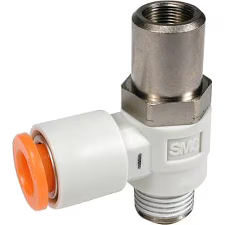 Smc As2201f-01-06Sd Flow Control Valve, 1/8In Bspt, Meter Out