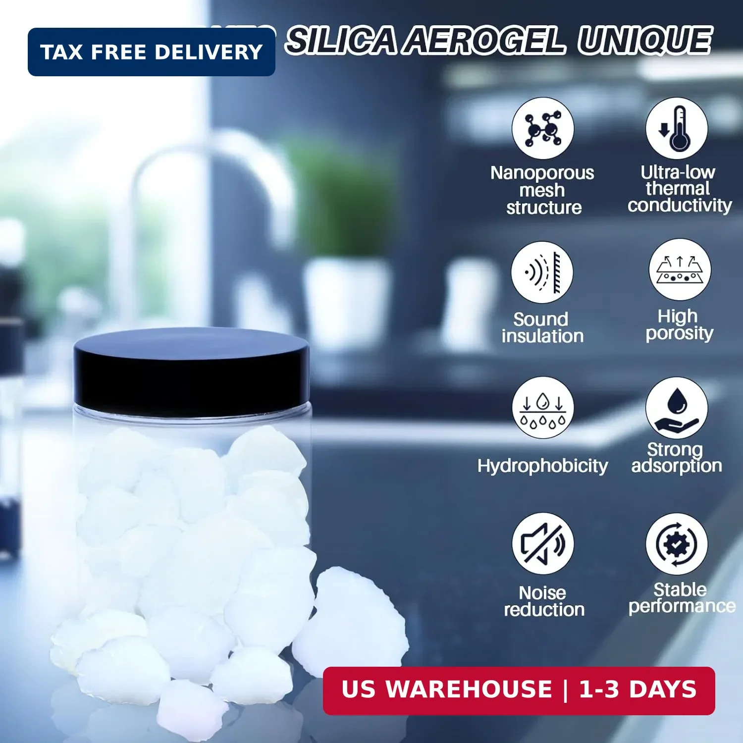 Aerogel, Ultra-Light Silica Aerogel Block, Nano Super 150mL