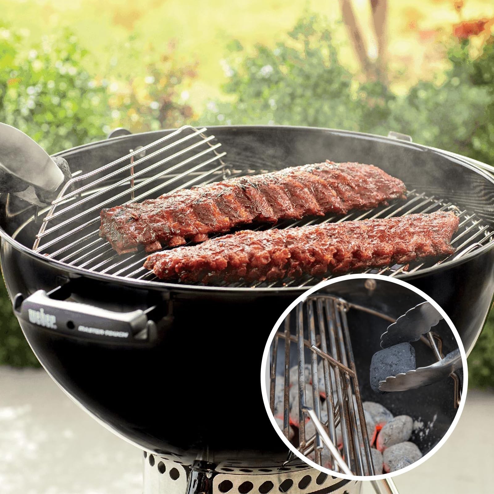 22″ Cooking Grate Hinged for Weber, 7436 Charcoal Grill Grate Round Hinged, R…