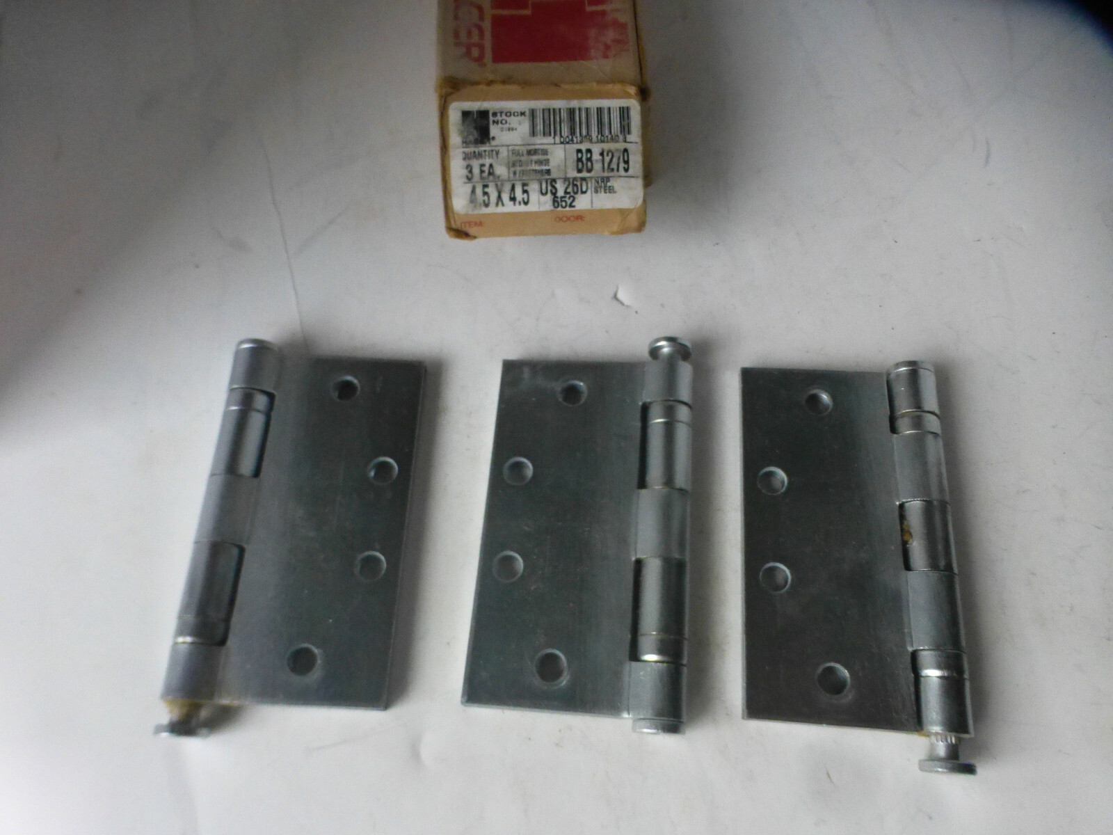 full mortis Door hinges 4.5 x 4.5 (3 Hinges in lot)