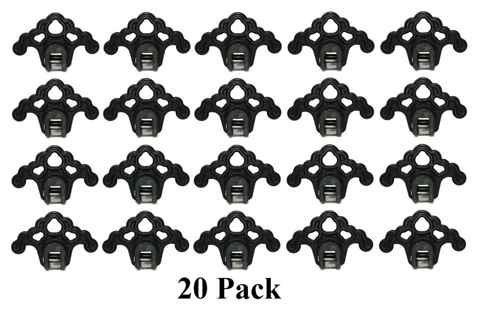 20 PLASTIC BLACK Roof Ice Guard Snow Guard Stops for Standing Seam Metal Roofing
