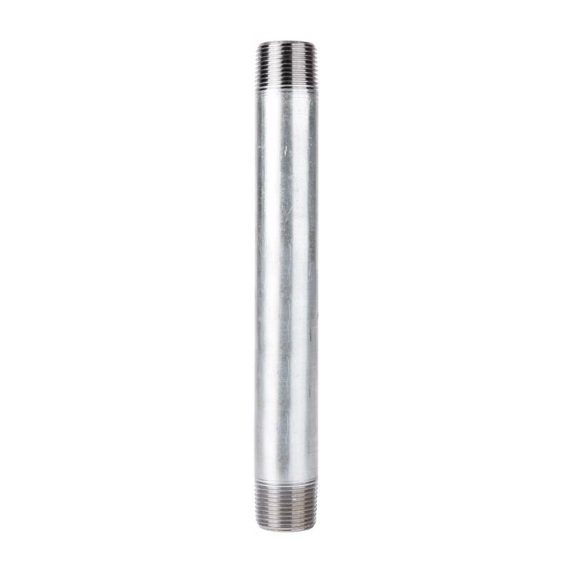 BK Products 566-100HN Galvanized Steel Nipple 10 L x 1-1/4 x 1-1/4 MIP Dia. in.