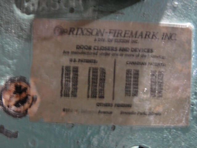 Rixson Firemark Size 111 Floor Closer 26 Right Hand