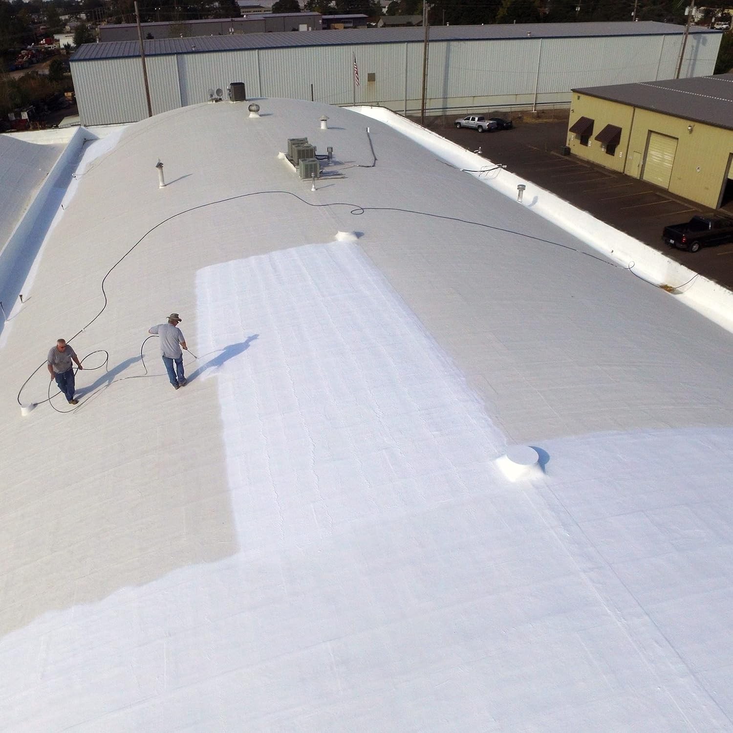 Roof Coating Rubberized Elasto-Resin Sealant 1 Gallon White Low Slope Waterproof