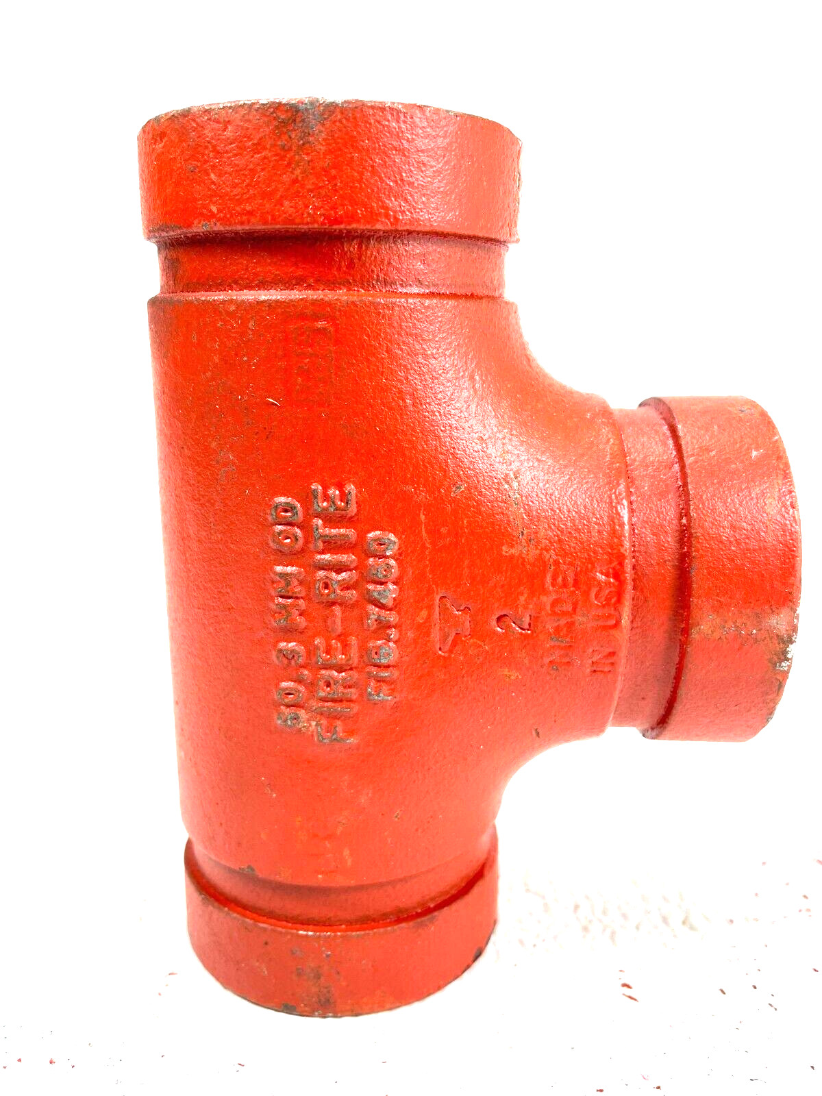 Gruvlok Fire-Rite Style 7460 Straight Tee 2″ Grooved End IPS Pipe Size Fitting