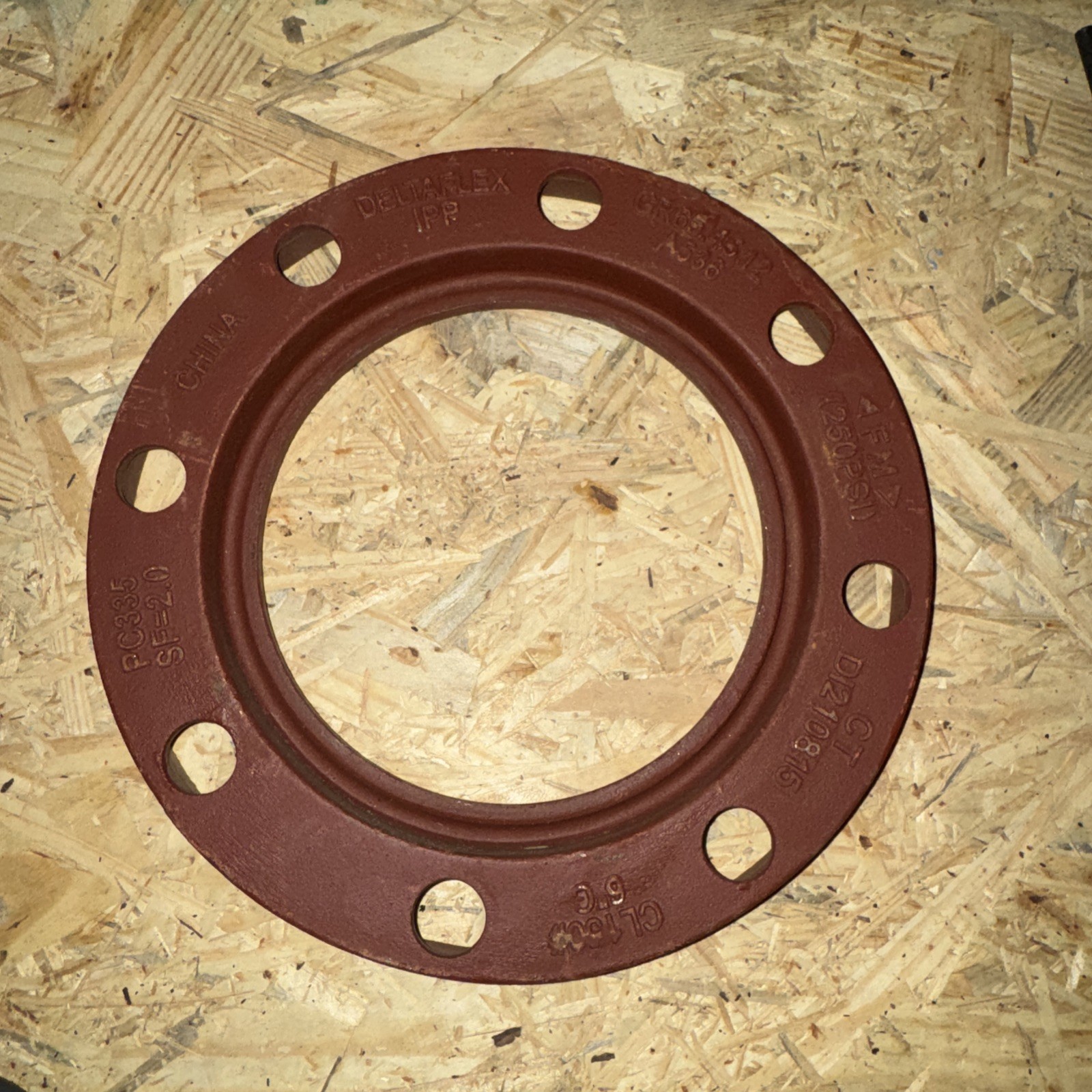 Deltaflex 6” Convoluted Pipe Flange Ductile Iron GR65/45/12 CL150 PC335 250 psi