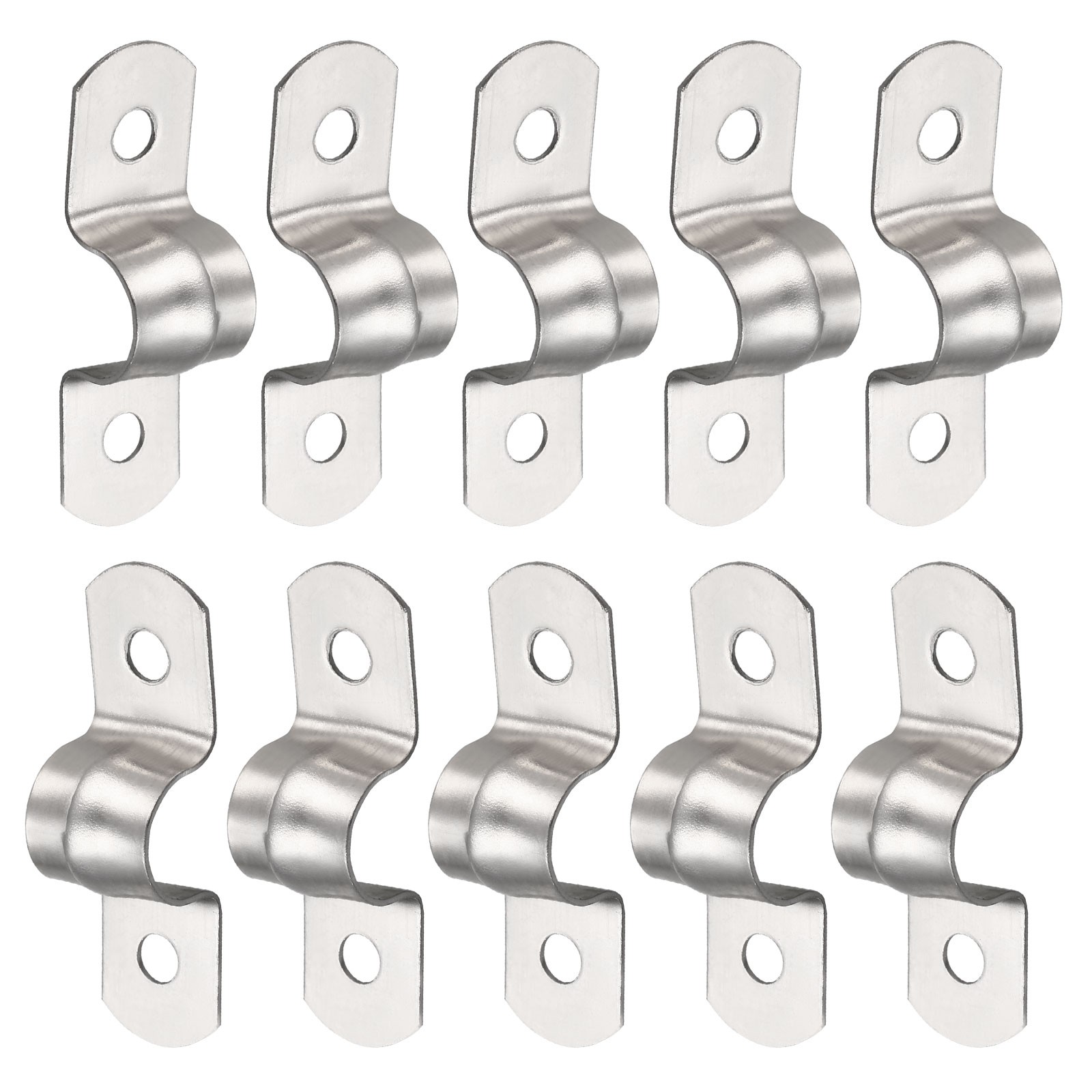 40x12x10mm Two Hole Strap – 20Pack – for 10mm Dia Pipe – 304 Stainless Steel