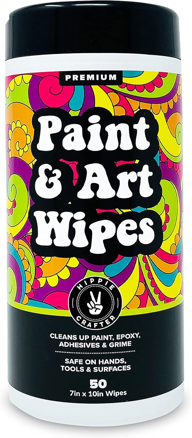 Paint and Art Wipes, Heavy-Duty Cleaner for Paint, Epoxy, Glue, Latex &…