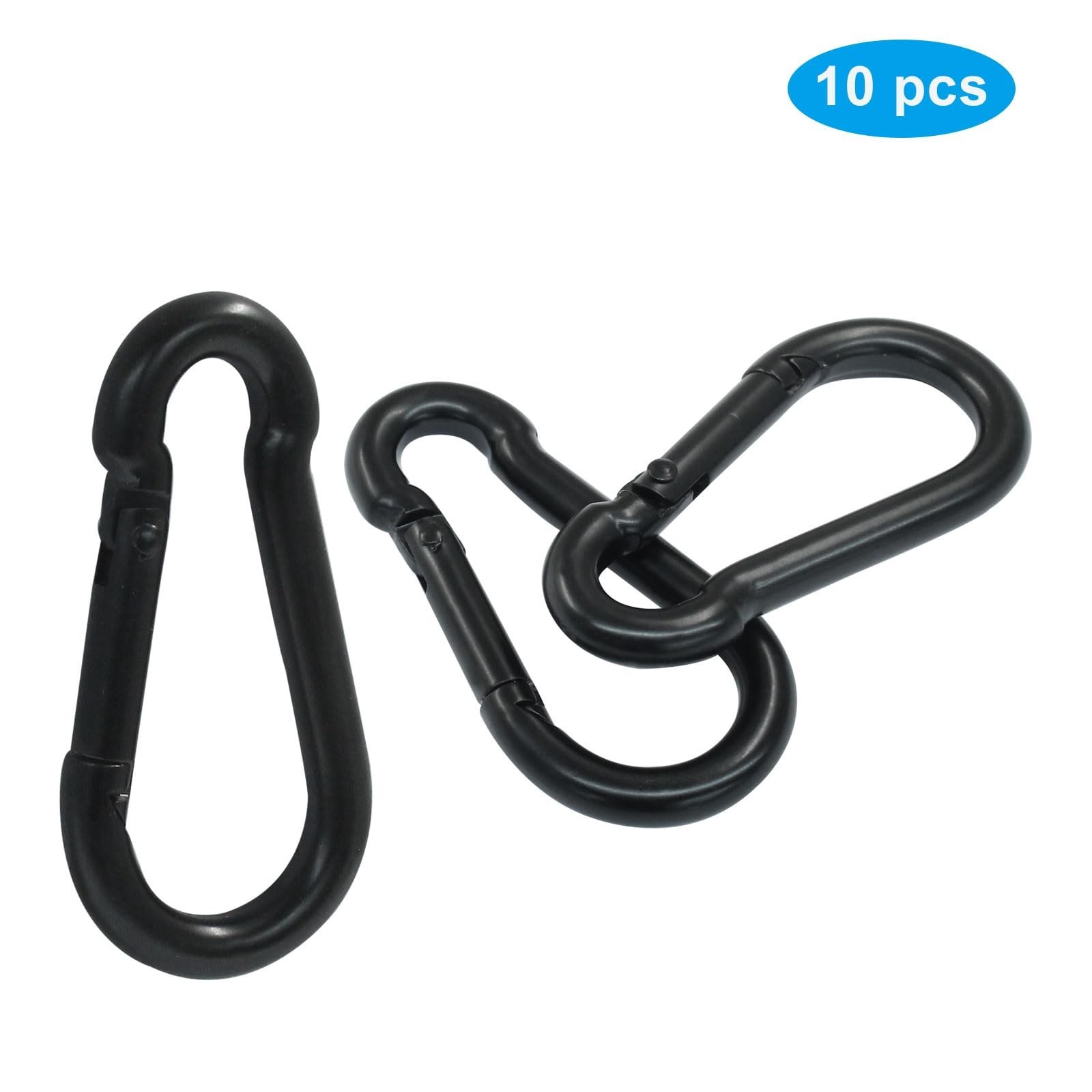 10 Pcs Spring Snap Hooks Heavy Duty, M5/1.96 Inch Stainless Steel Carabiner C…