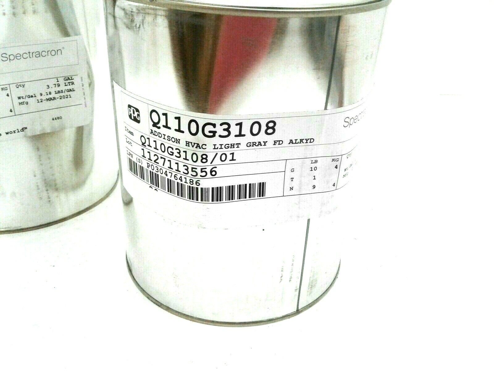 PPG Spectracron Q110G3108 Addison HVAC Light Gray FD Alkyd 2 Gallon Case