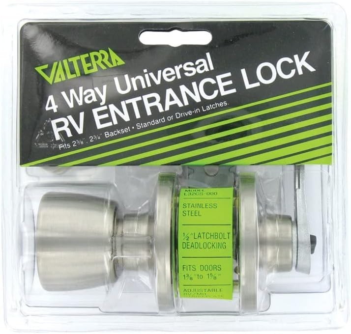 Durable 1-Piece Latch Stainless Lockset with Panic-Proof Inside Knob – Silver