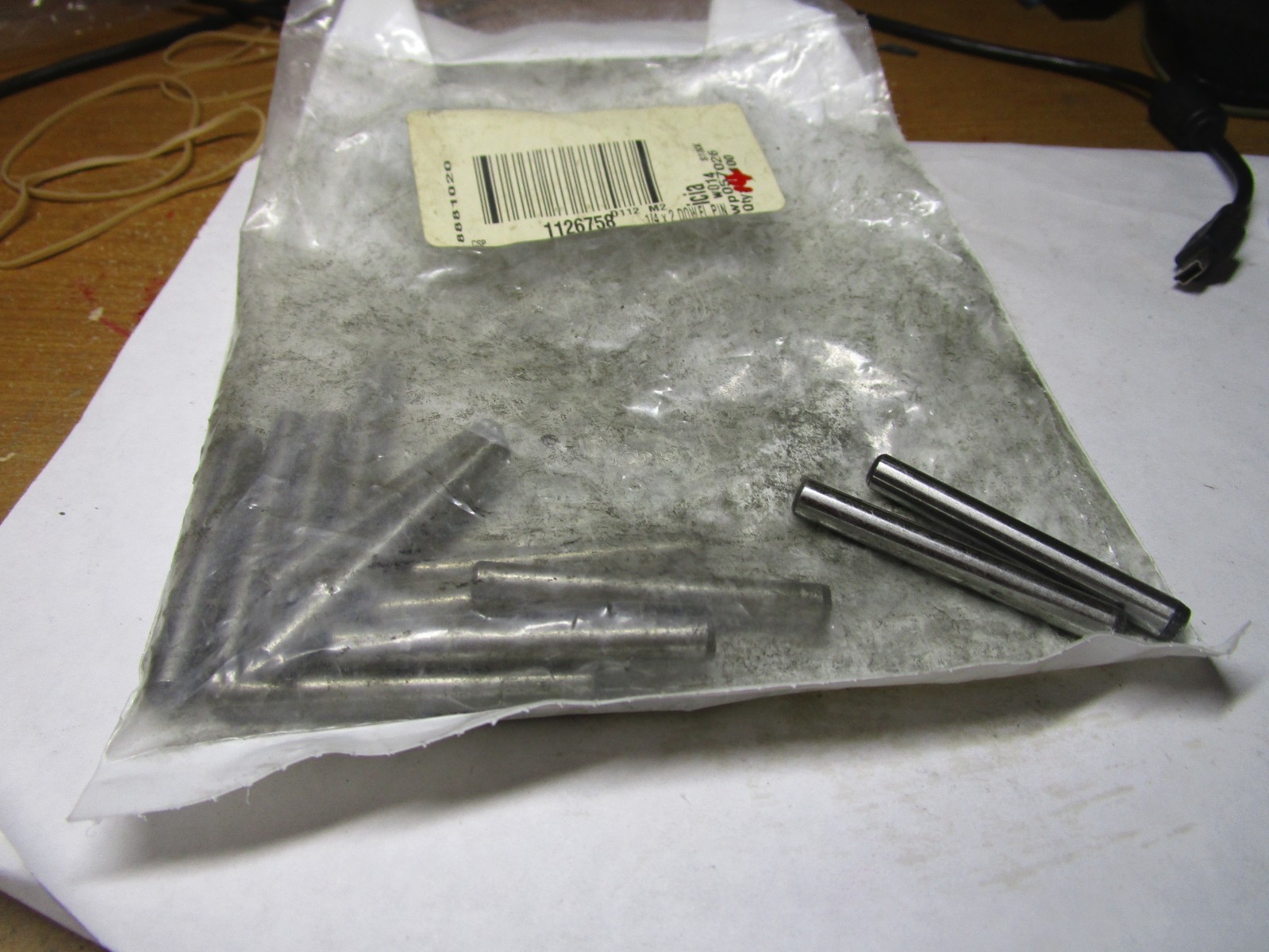 1/4″ x 2″ Bright Finish Alloy Steel Standard Dowel Pin QTY 14