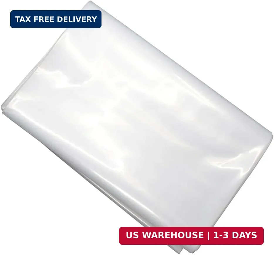 Plastic Sheeting, 3.15 Mil Thick Clear Polyethylene Film, Waterproof Multipurpos