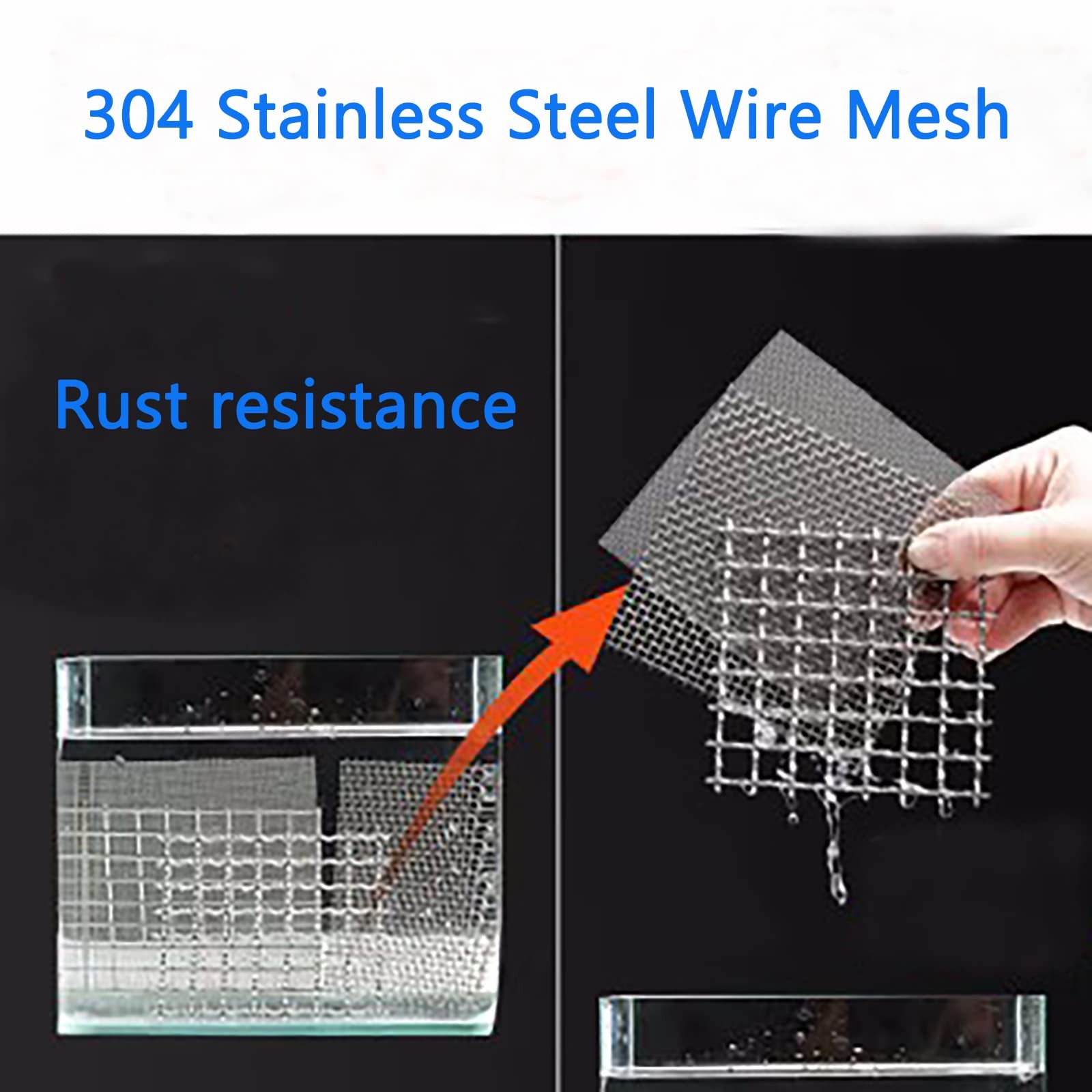 4 Pcs Stainless Steel Woven Wire Mesh 5 11”X14” 5Mesh, Silver