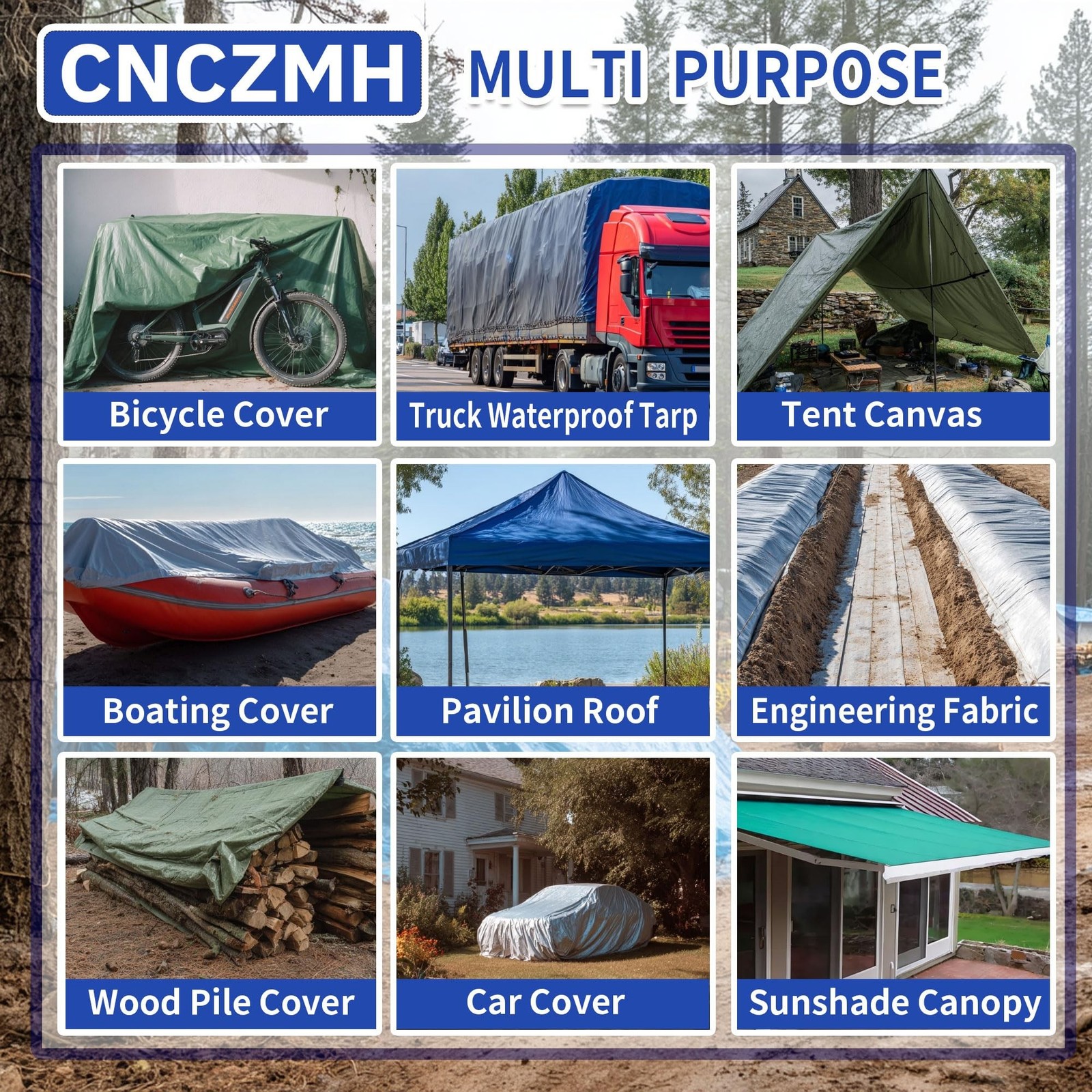 Tarp Heavy Duty Waterproof 12×20 Feet, 10 Mil Thick Blue Poly Tarps Outdoor, …