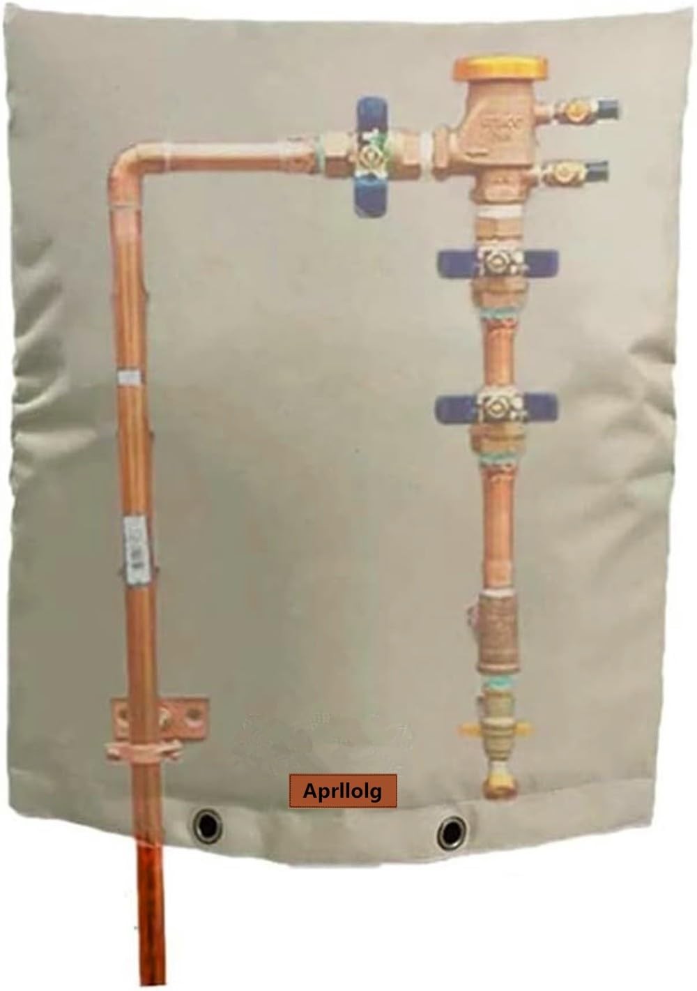 Aprllolg Backflow Preventer Insulation Cover, Insulated Well 16*20inch, Kahki