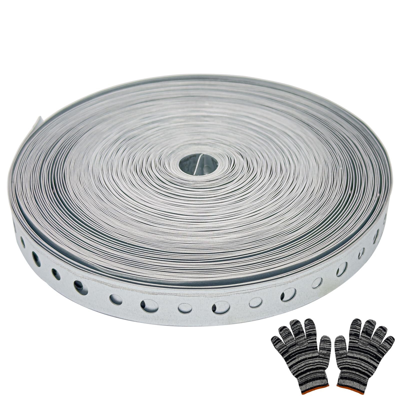 Galvanized Metal Pipe Strap 3/4-Inch x 100-Feet 24-Gauge for Pipe Support Hangin