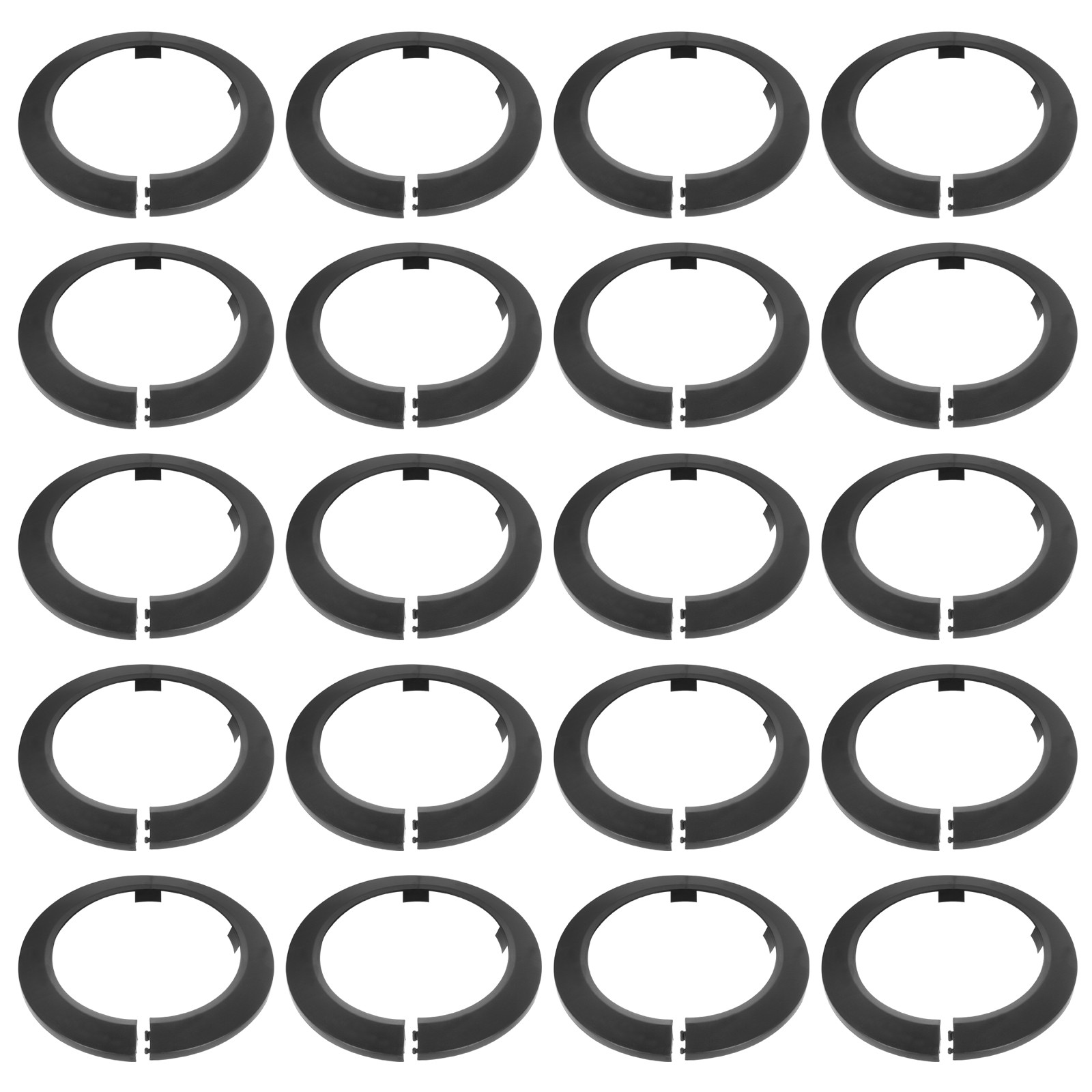 20pcs Flange Pipe Cover Decoration 3.54″ Clip-on Wall Hole Cover, Black