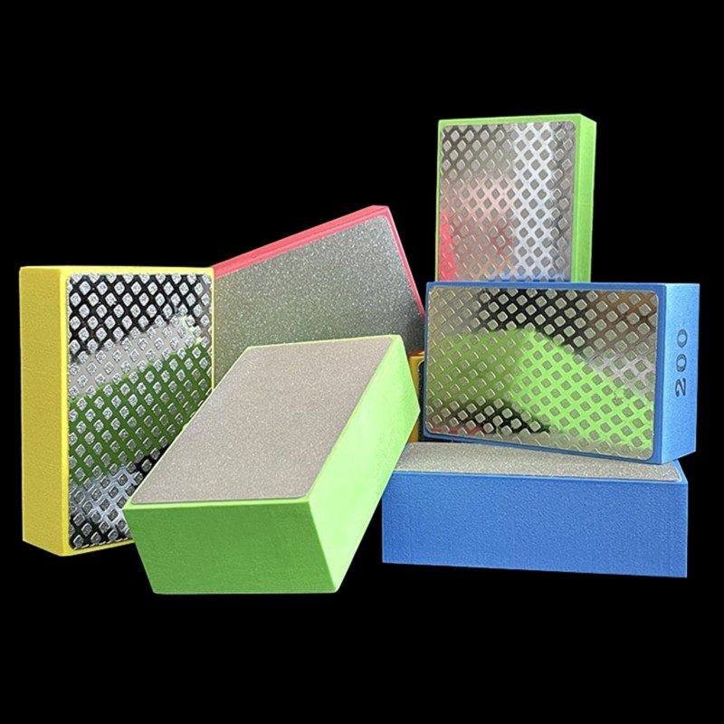 Diamond Hand Polishing Pad Abrasive Pads 90x55mm/3.54×2.17 for Tiles Grinding