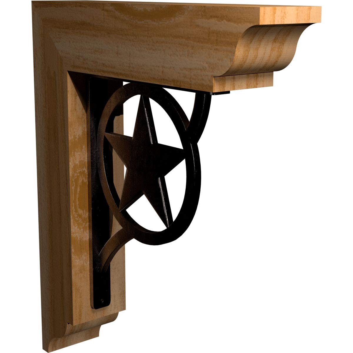 Ekena Millwork 3 1/2W X 14D X 16H Austin Traditional Ironcrest Smooth Bracket
