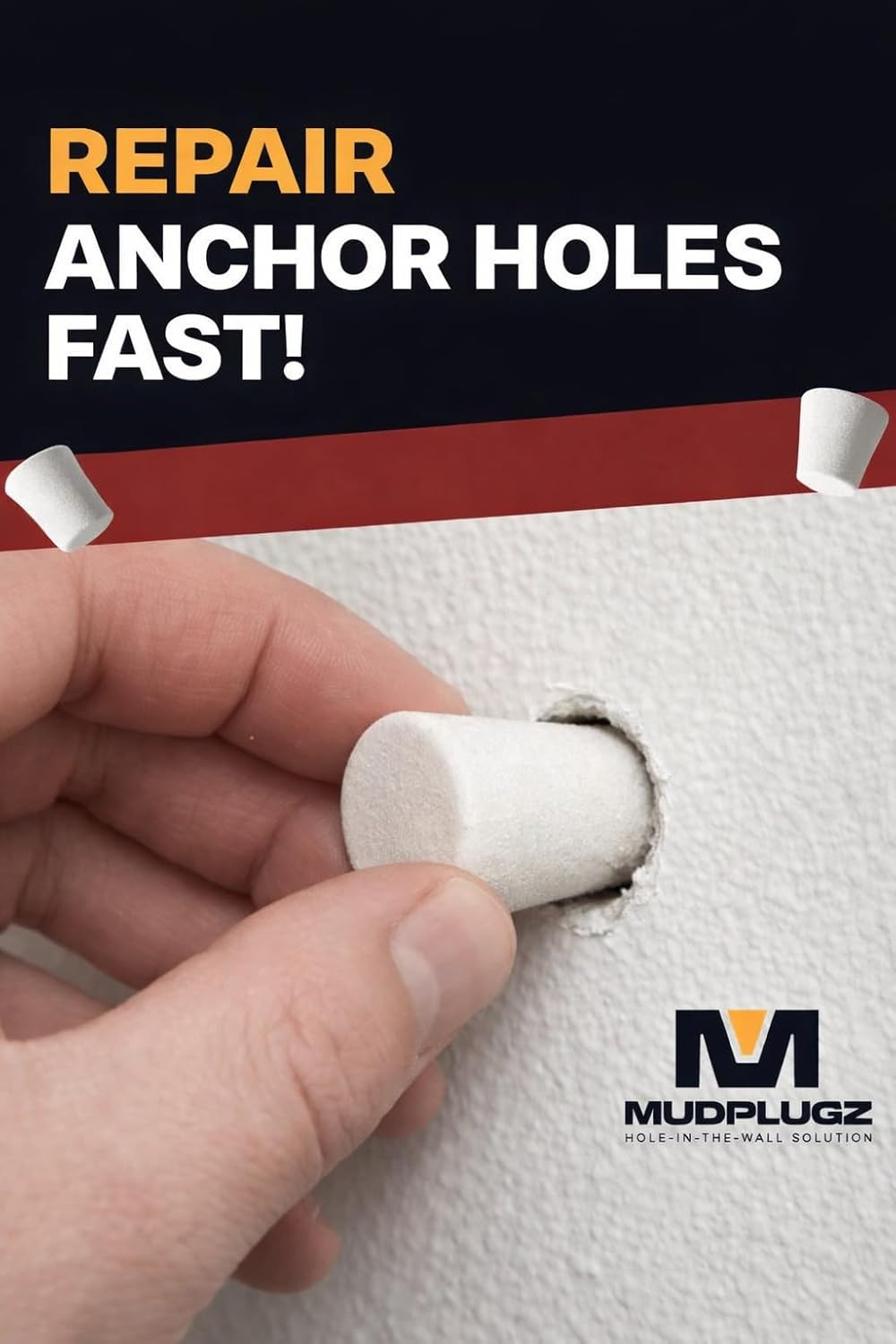 FIX Drywall Anchor Holes Fast – Drywall Hole Repair Kit – No Mesh – No Spackle