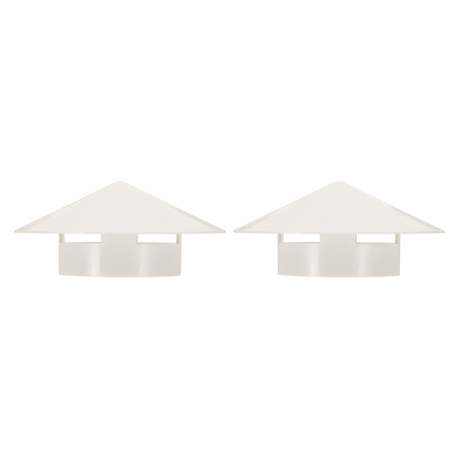 2PCS 4″ Chimney Cap Roof Vent Cap Cowl Rain Cover Air Vent Cap White