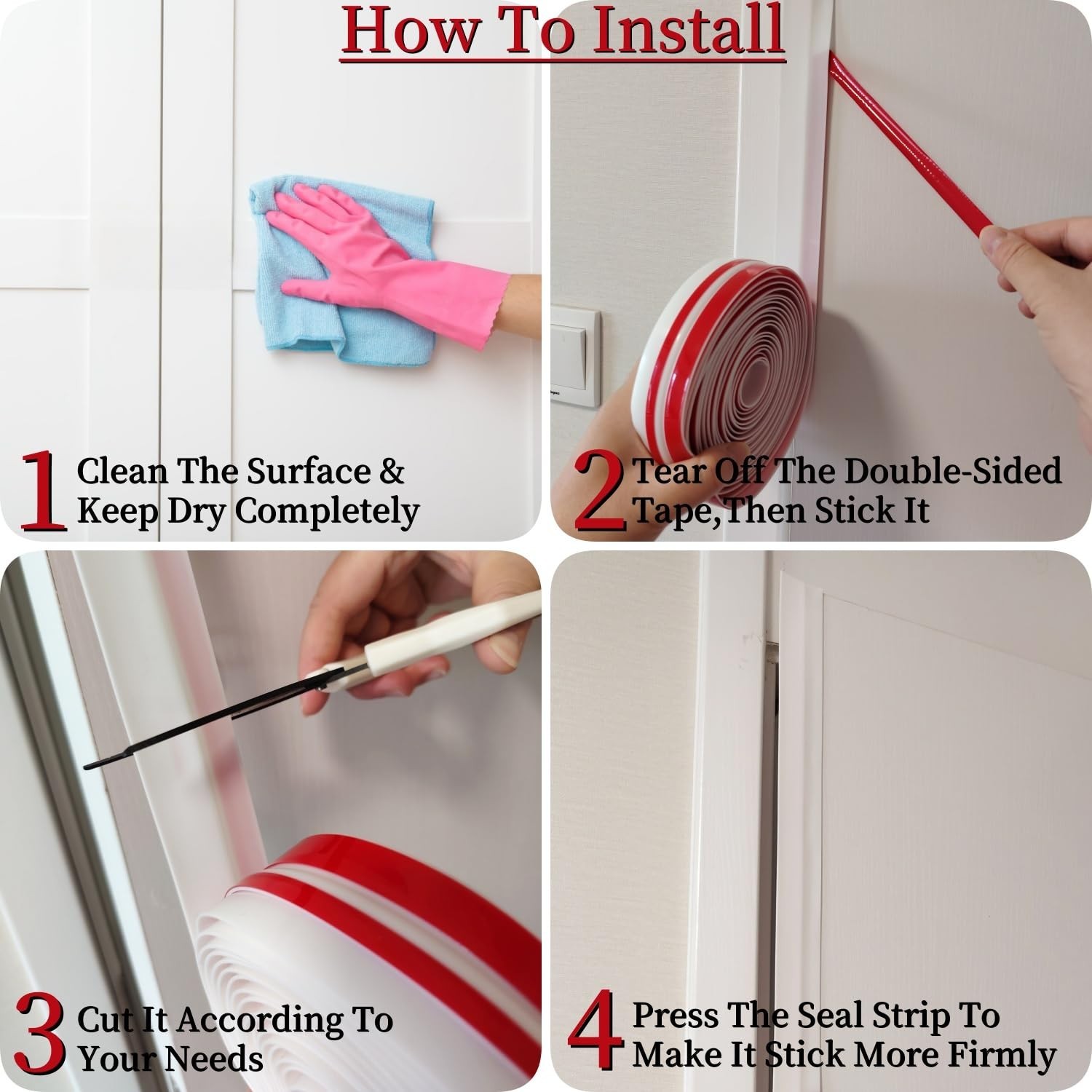 T Shape Door Seal Strip for Door & Windows Gaps，Draft Stopper Bottom Swee
