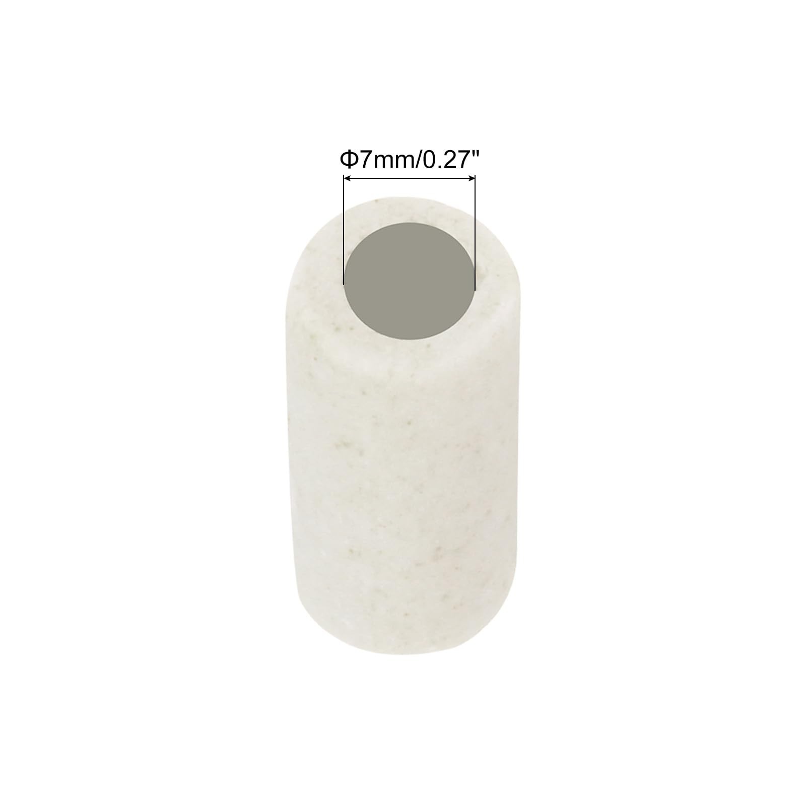 uxcell 20pcs 7mm Dia Ceramic Tube Insulated Electronic Wire 10mm x