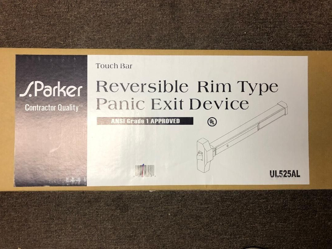 S. PARKER REVERSIBLE RIM TYPE PANIC EXIT DEVICE #UL525AL – 25″-36″